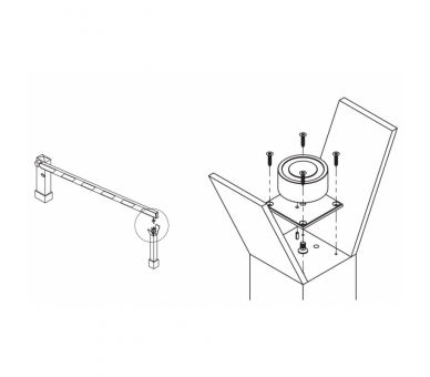 Zwora do szlabanu okrągła IP67 200kg | VR200-80A
