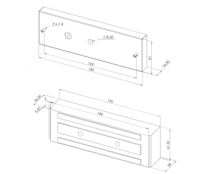 500U | Zwora wpuszczana | 500kg