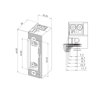 SE10 | ELEKTROZACZEP STANDARDOWY 300KG | OPEM stałe odblokowanie