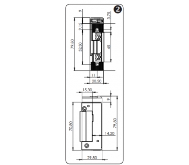 SE000309 | REWERSYJNY ELEKTROZACZEP 500KG 12V DC | DIODA PRZECIWPRZEPIĘCIOWA | SYGNALIZACJA