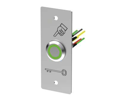 Przycisk wyjścia IP65 - stal nierdzewna INOX zielony LED