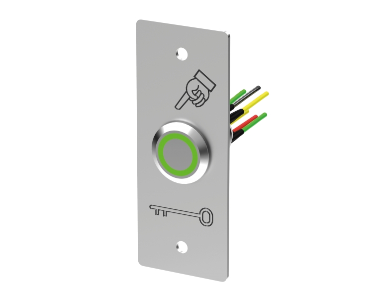 Przycisk wyjścia IP65 - stal nierdzewna INOX zielony LED