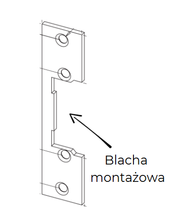 blacha montazowa do elektrozaczepu